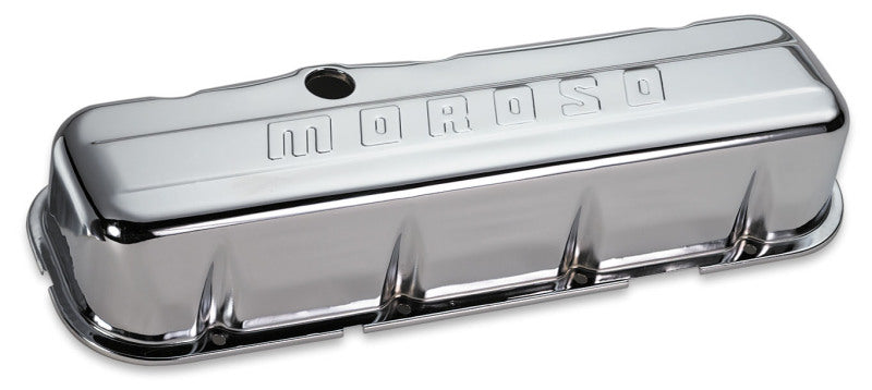 Moroso Stamped Steel Valve Cover, Chrome Plated BBC 68112 Photo - Primary