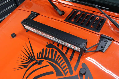 Fishbone Offroad 07-18 Jeep Wrangler JK Hood Light Mount Brackets FB21066 FB21066 Photo - lifestyle view