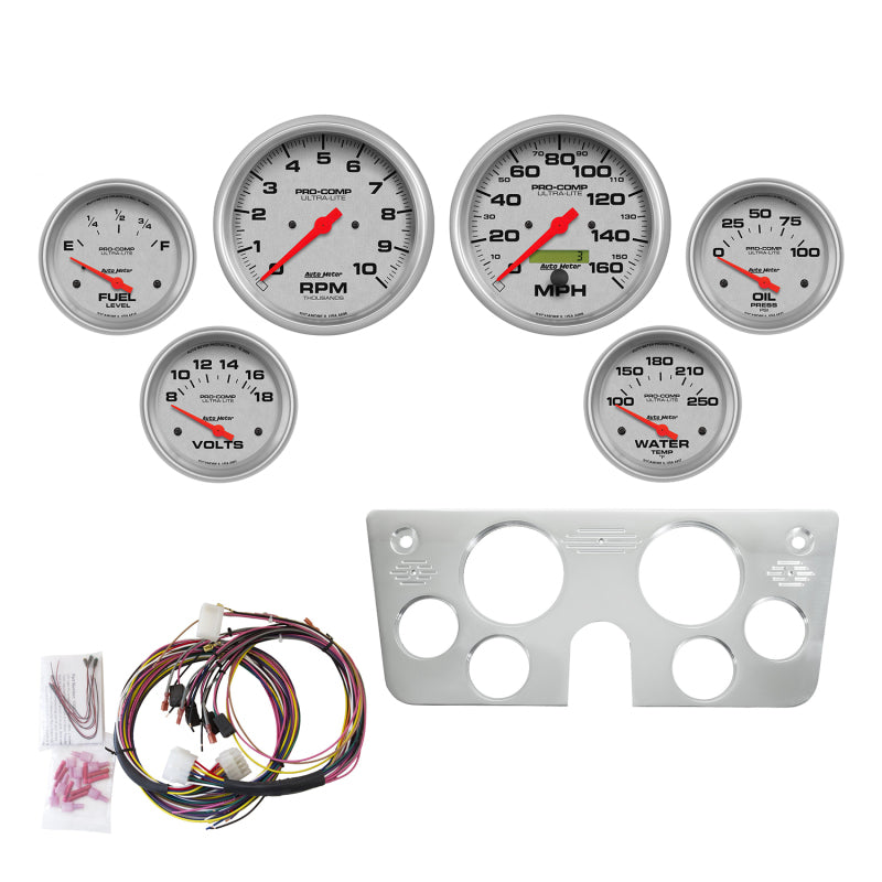 AutoMeter Ultra-Lite 67-72 Chevy Truck Dash Kit 6pc Tach / MPH / Temp / Oil / Volt 7045-UL 7045-UL Photo - Primary