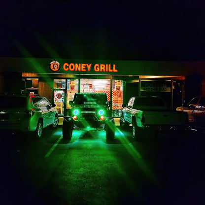 ORACLE Lighting Oracle 7in High Powered LED Headlights - Black Bezel - Green 5769-004 5769-004 Photo - lifestyle view