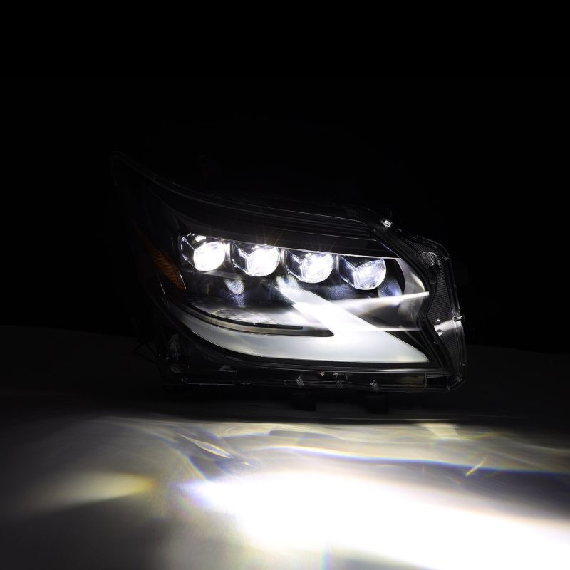 AlphaRex 14-19 Lexus GX 460 NOVA LED Projector Headlights Plank Style Black w/Activ Light/Seq Signal 880300