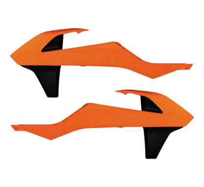 Acerbis 16-19 KTM 125-450 SX/ SX-F/ XC-F /XC/XC-W/ EXC Radiator Shroud - 16 Orange/Black 2421085225 2421085225 Photo - Primary