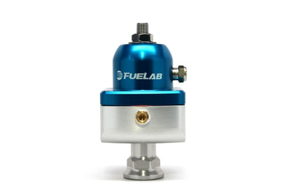 Fuelab 555 High Pressure Adjustable FPR Blocking 25-65 PSI (1) -8AN In (2) -8AN Out - Blue 55504-3 55504-3 Photo - Primary