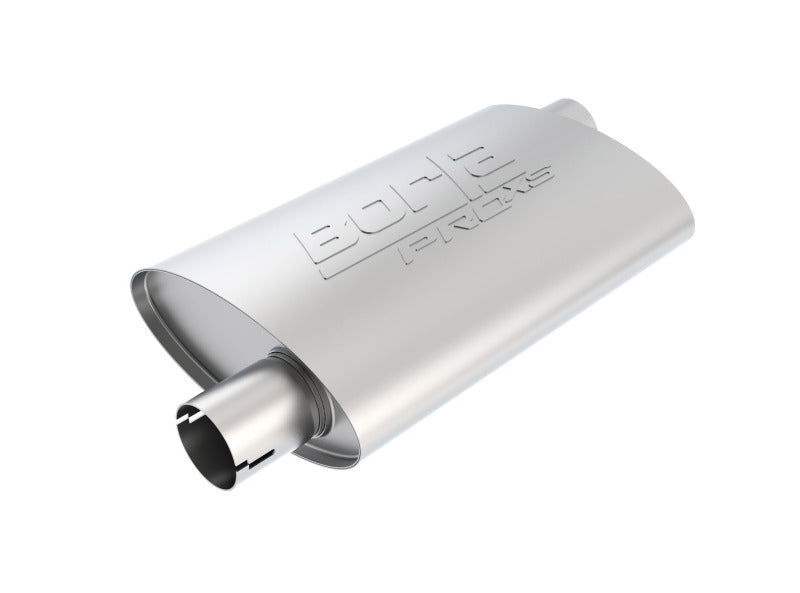 Borla Universal Pro-XS Oval 2.25in Inlet / Outlet Offset Notched Muffler 400489 400489 Photo - Primary
