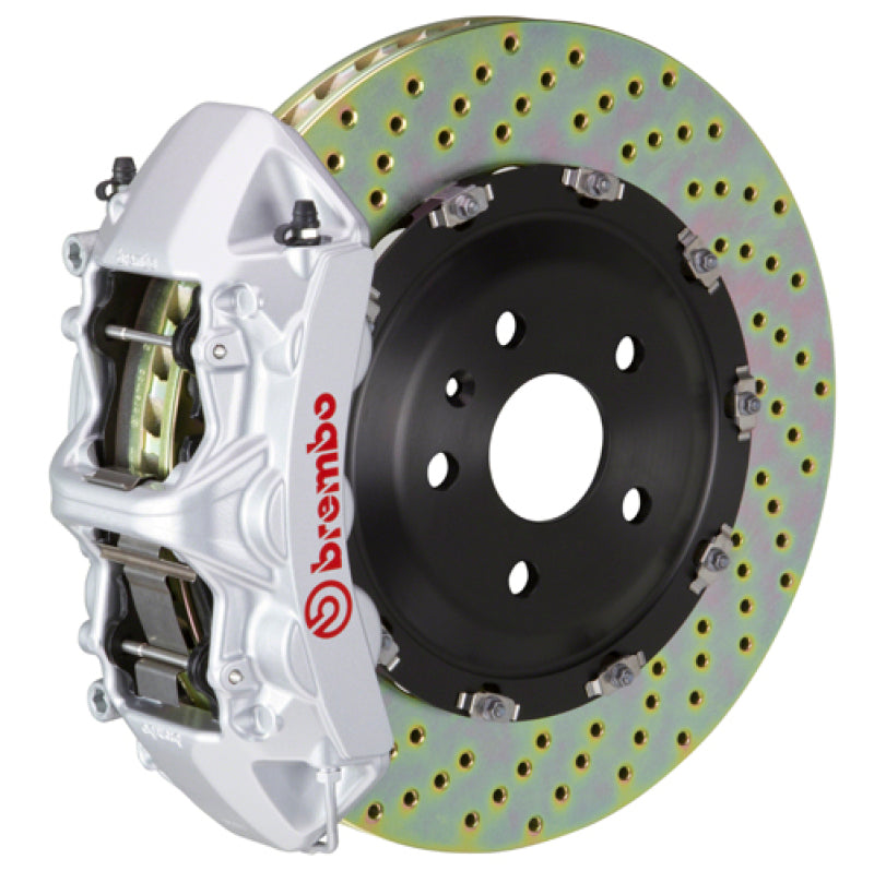 Brembo 20+ Model Y Front GT BBK 6 Piston Cast 365x34 2pc Rotor Drilled-Silver 1N1.8520A3