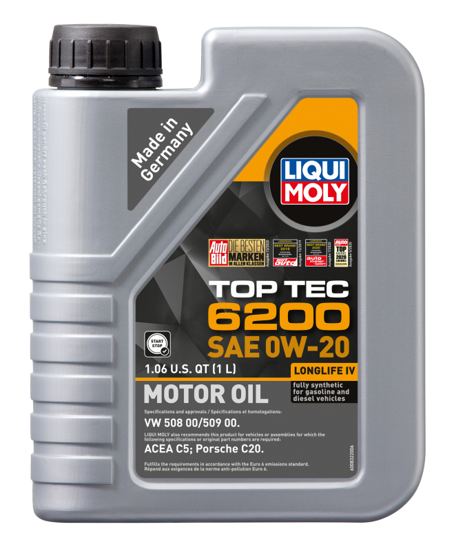 LIQUI MOLY 1L Top Tec 6200 Motor Oil SAE 0W20 20236 20236 Photo - out of package