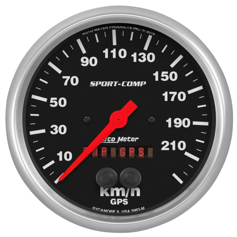 Autometer Sport-Comp GPS Speedometer 5in 225kmh 3983-M 3983-M Photo - Primary