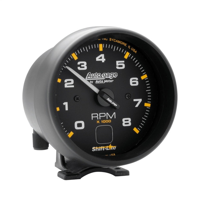 Autometer 3-3/4" Pedestal Tachometer, 0-8,000 Rpm, Black/Black, Int. Shift Light 2302 Photo - Primary