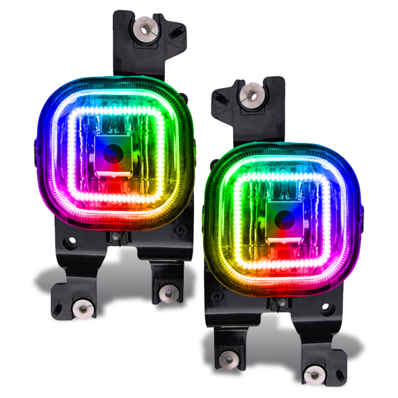 ORACLE Lighting Oracle Ford Superduty 08-10 LED Fog Light Halo Kit - ColorSHIFT w/o Controller 1342-334 1342-334 Photo - Mounted