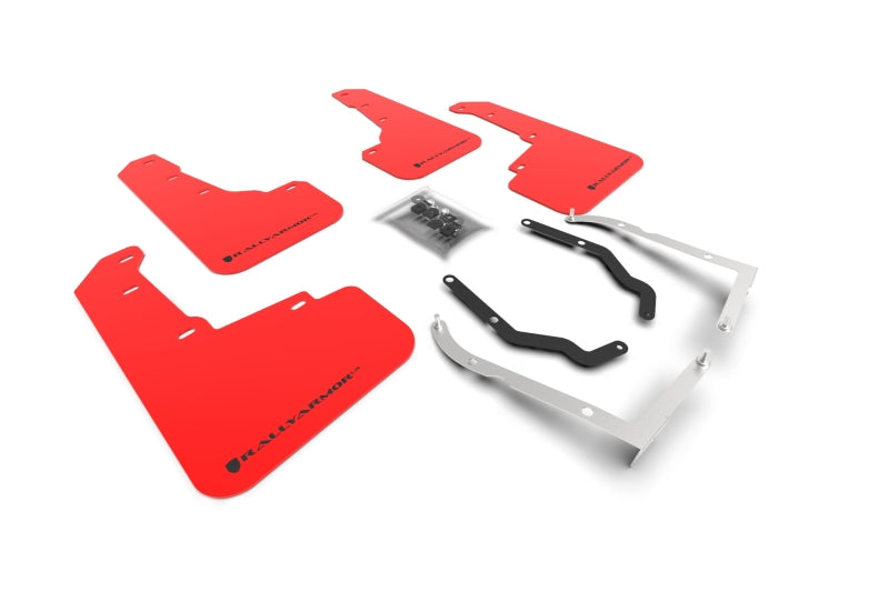 Rally Armor 18-22 Subaru Crosstrek Lift/AT Red UR Mud Flap w/ Black Logo MF46-LTUR-RD/BLK MF46-LTUR-RD/BLK Photo - Primary