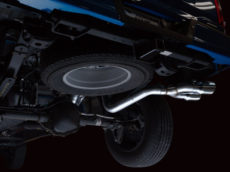 AWE Tuning AWE 0FG 21+ Ford F150 Dual Side Exit Cat-Back Exhaust- 4.5in Chrome Silver Tips 3015-22067 3015-22067 Photo - Mounted