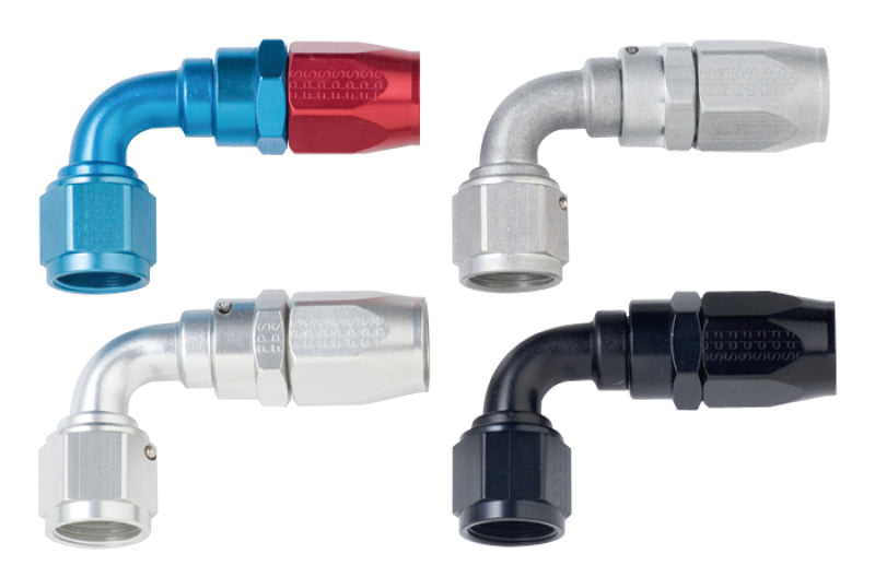 Fragola -4AN x 90 Degree Power Flow Hose End - Black 109004-BL 109004-BL Photo - Primary