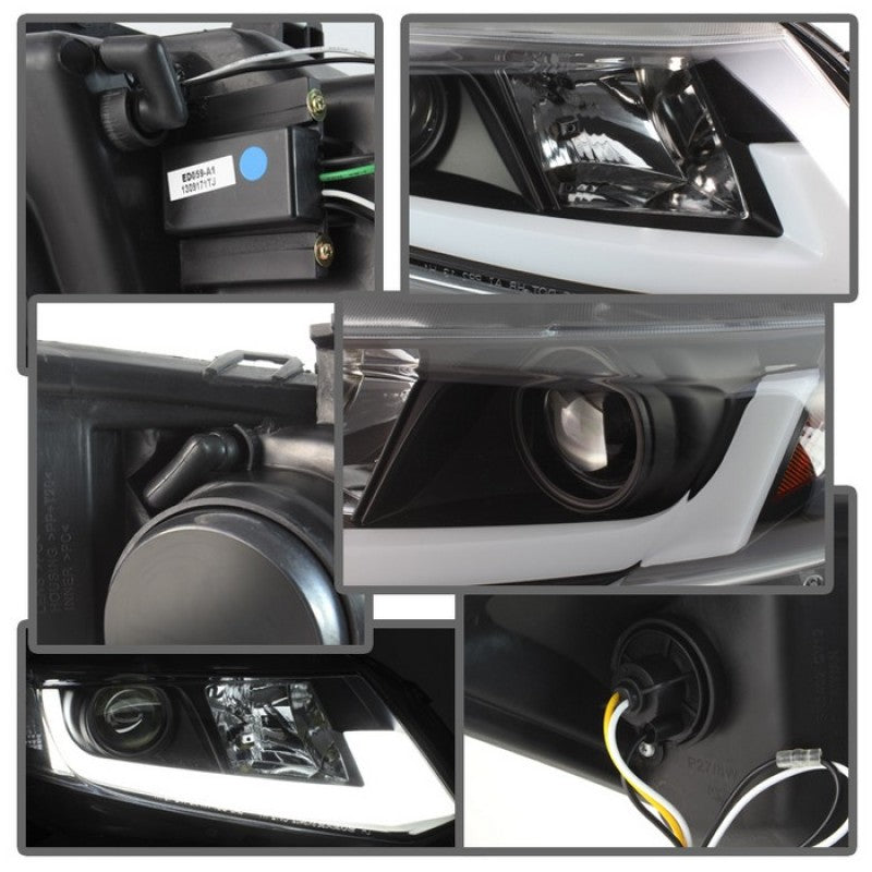 Spyder Honda Civic 2012-2014 Projector Headlights - Light Bar DRL Black PRO-YD-HC12-DRL-BK 5076519 5076519 User 1