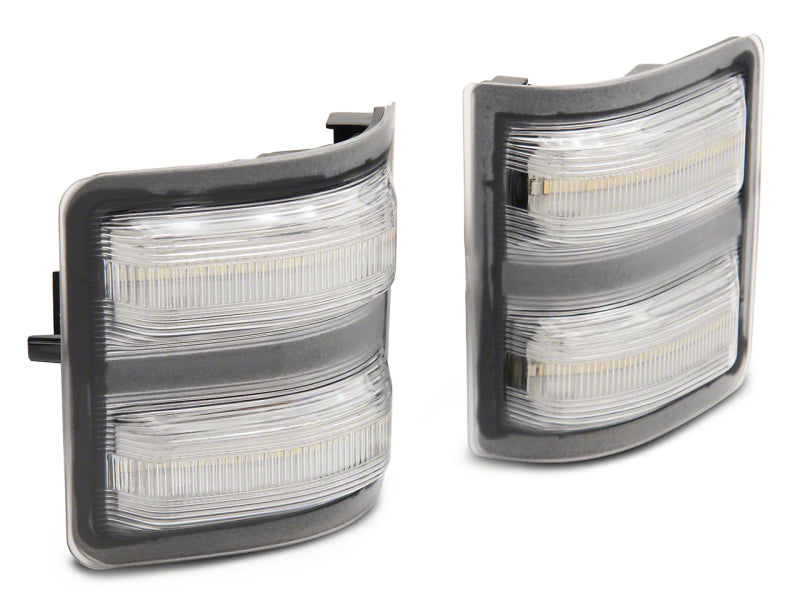 Raxiom 11-16 Ford F-250/F-350 Super Duty Axial Series LED Switchback Side Mirror Marker Lamps- Clear SD18246