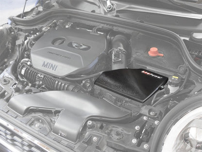 aFe Magnum FORCE Stage-2 Intake System Cover Black MINI Cooper S (F55/F56) 54-12868-B Photo - Mounted