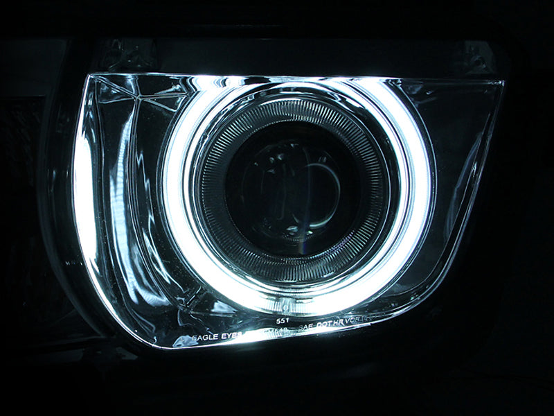 Anzo 2010-2013 Chevrolet Camaro Projector Headlights w/ Halo Chrome (CCFL) 121311 Photo - Mounted