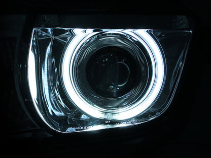 Anzo 2010-2013 Chevrolet Camaro Projector Headlights w/ Halo Chrome (CCFL) 121311 Photo - Mounted