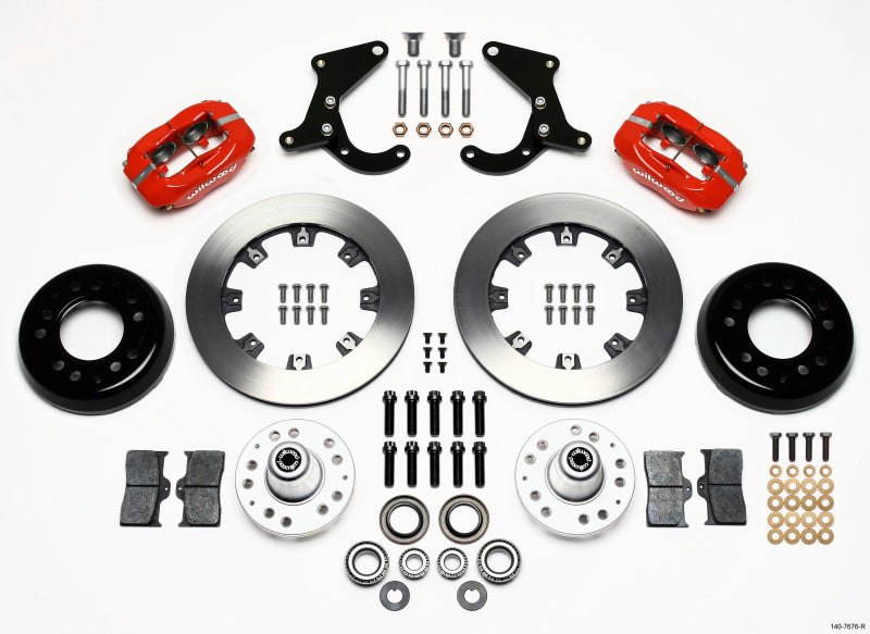 Wilwood Forged Dynalite Front Kit 12.19in Red 55-57 Chevy 140-7676-R 140-7676-R Photo - Primary