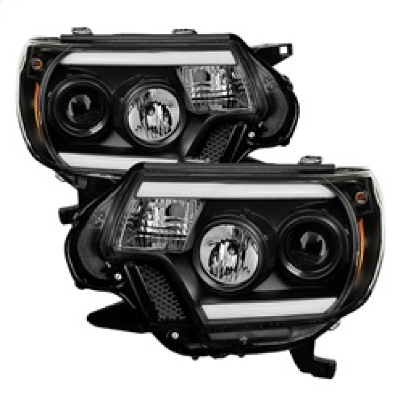 Spyder Toyota Tacoma 12-15 Projector Headlights Light Bar DRL Black PRO-YD-TT12-LBDRL-BK 5081711 5081711 Photo - Primary