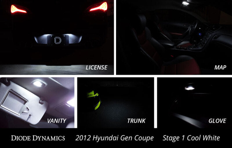 Diode Dynamics 10-16 Hyundai Genesis Coupe Interior Kit Stage 2 - Cool - White DD0273 DD0273 User 3