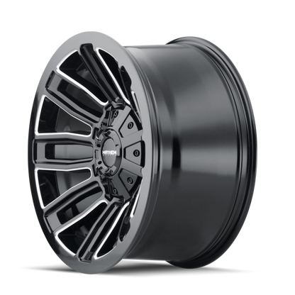 Mayhem 8108 Decoy 20x10 / 5x139.7 BP / -19mm Offset / 110mm Hub Black w/ Milled Spokes Wheel 8108-2197BM 8108-2197BM Photo - Primary