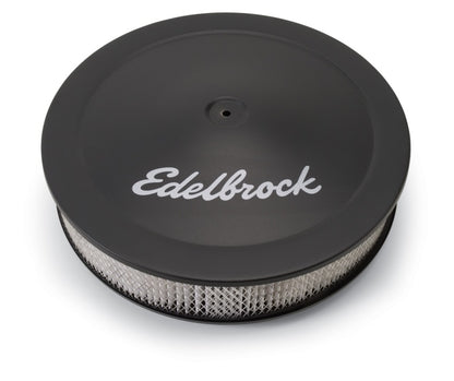 Edelbrock Air Cleaner, Pro-Flo Series, Round, Steel Top, Paper Element, 14" Dia. 1223 Photo - Primary