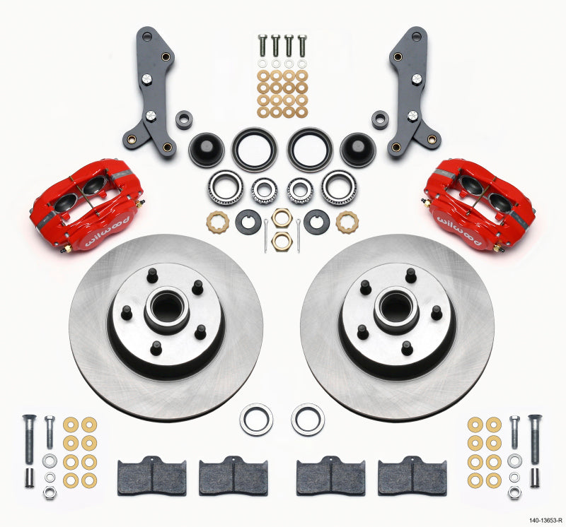 Wilwood FDL-M Front Kit,11.30" 1 PC Rotor&Hub,Red 60-68 Ford/Mercury Full 140-13653-R Photo - Primary