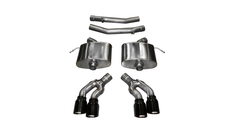 Corsa Performance 2016 Cadillac CTS V 6.2L V8 2.75in Black Sport Axle-Back Exhaust 14357BLK Photo - Primary