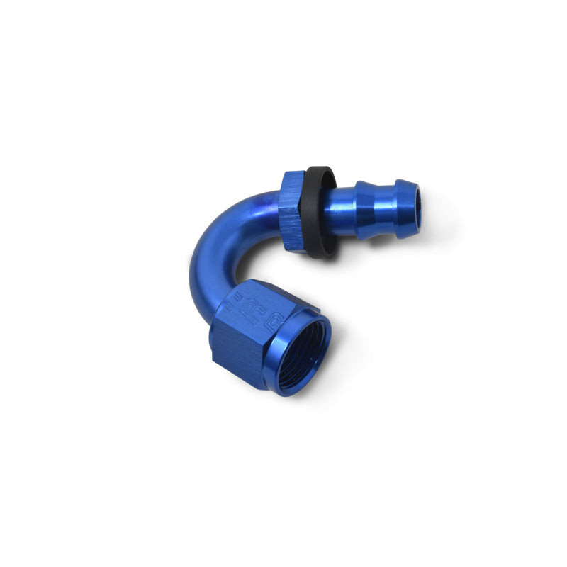 Russell -6 AN 150° Tight Radius Twist-Lok Hose End - Blue 626030 Photo - out of package
