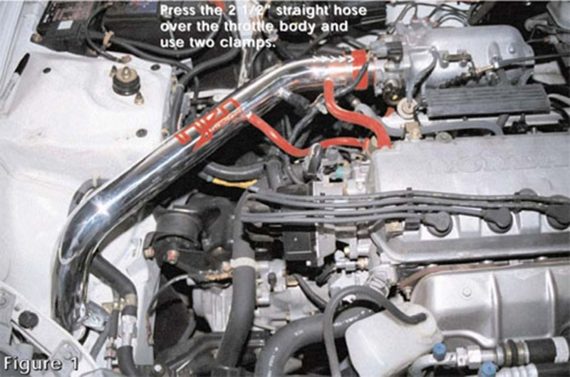 Injen 99-00 Civic Ex Hx EL(Canada) Black Cold Air Intake RD1555BLK RD1555BLK Photo - Mounted