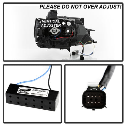 SPYDER xTune 14-18 Chevy Impala (Excl Limited) DRL Halogen Proj Headlights - Chrm (PRO-JH-CIM15-LB-C) 9042898 9042898 Photo - Unmounted