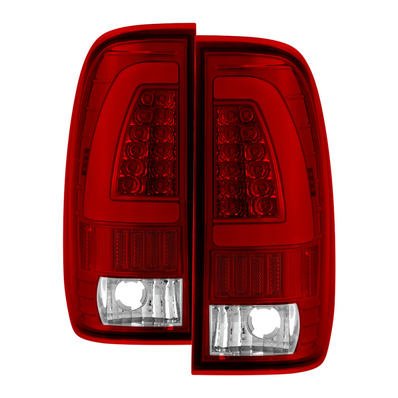 SPYDER xTune Ford F150 Styleside 97-03 Light Bar LED Tail Lights - Red Clear ALT-ON-FF15097-LBLED-RC 5082091 5082091 Photo - Primary