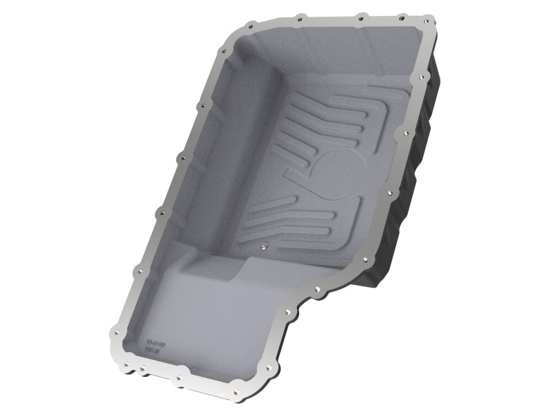 aFe 20-21 Ford Truck w/ 10R140 Transmission Pan Black POWER Street Series w/ Machined Fins 46-71220B 46-71220B Photo - Unmounted