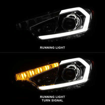 ANZO 2014-2016 Kia Forte Projector Headlights w/ Light Bar Chrome Housing 121561 121561 User 1