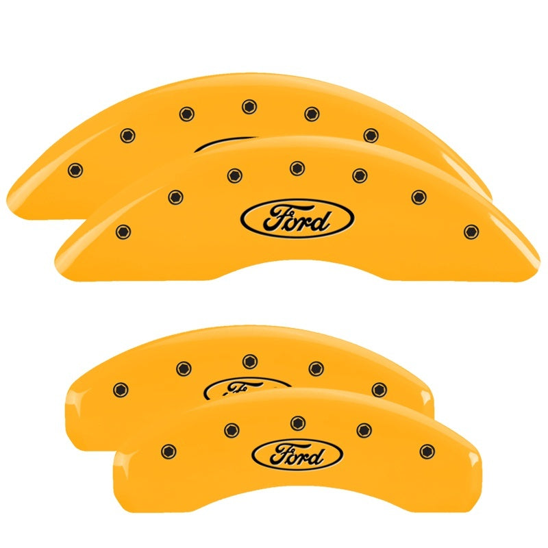 MGP 4 Caliper Covers Engraved F & R Oval Logo/Ford Yellow Finish Black Char 2007 Ford Expedition 10023SFRDYL 10023SFRDYL Photo - Primary