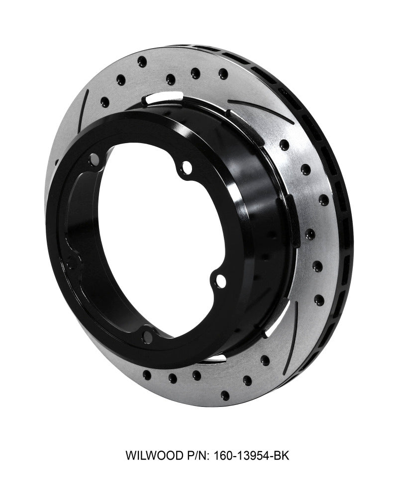 Wilwood Rotor-1.91in Offset-SRP-BLK-Drill-RH 11.00 x .810 - 5 x 5.75in Floater 160-13954-BK 160-13954-BK Photo - Primary