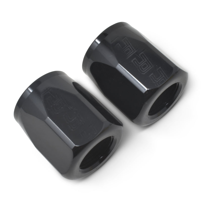 Russell Performance 2-Piece -8 AN Full Flow Swivel Hose End Sockets (Qty 2) - Polished and Black 615533 615533 Photo - out of package