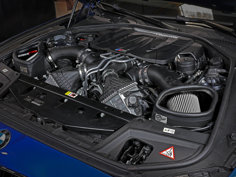 aFe POWER Magnum FORCE Stage-2 Pro DRY S Cold Air Intake System 12-19 BMW M5 (F10) / M6 (F12/13) 54-13030D 54-13030D Photo - Mounted