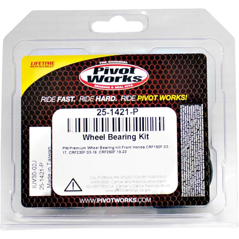 Pivot Works Honda Wheel Bearing Kit Premium Bearings 25-1421-P 25-1421-P Photo - Primary