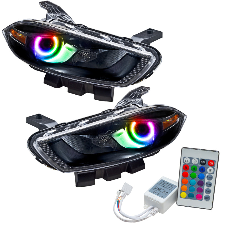 ORACLE Lighting Oracle 13-14 Dodge Dart (HID Style) SMD HL - Black - ColorSHIFT w/ Simple Controller 7142-504 7142-504 Photo - Primary