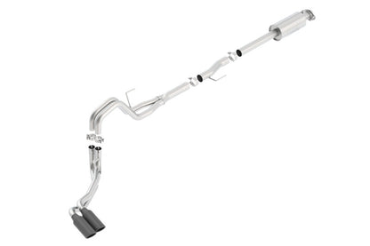 Borla 15-16 Ford F-150 3.5L EcoBoost Ext. Cab Std. Bed Black Chrome CB Exhaust ATAK Truck Side Exit 140619BC 140619BC Photo - Primary
