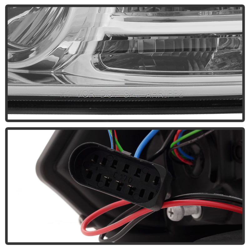 Spyder Dodge Ram 13-15 Projector Headlights Light Bar DRL Chrome PRO-YD-DR13-LBDRL-C 5080905 5080905 User 1