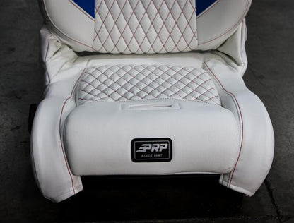 PRP Seats PRP EnduroDaily Reclining Suspension Seat - Black/Orange Vinyl - Passenger A8701045-201-207 A8701045-201-207 Photo - Close Up