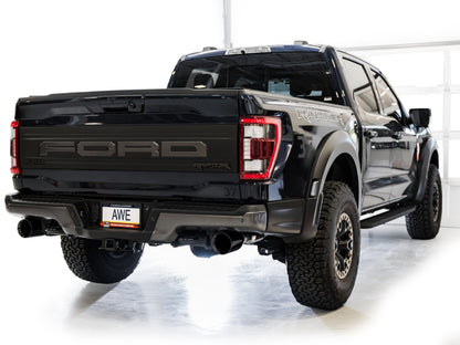AWE Tuning AWE Gen 3 Ford Raptor SwitchPath Exhaust  - Diamond Black Tips 3025-33356 3025-33356 Photo - Mounted