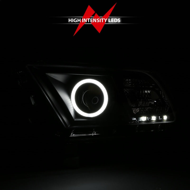 Anzo 2010-2014 Ford Mustang Projector Headlights w/ Halo Black (CCFL) 121323 Photo - Unmounted