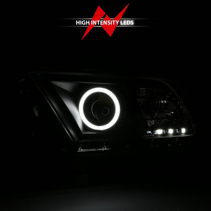 Anzo 2010-2014 Ford Mustang Projector Headlights w/ Halo Black (CCFL) 121323 Photo - Unmounted