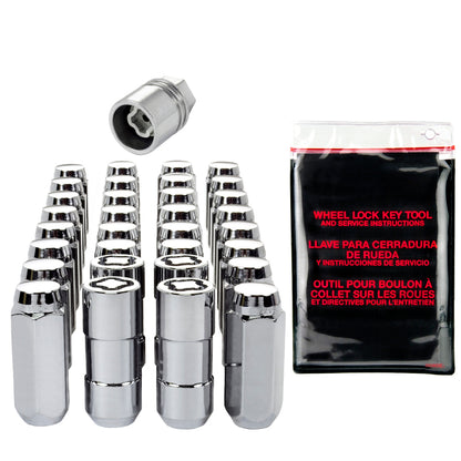 McGard 8 Lug Hex Install Kit w/Locks (Cone Seat Nut) M14X2.0 / 13/16 Hex / 2.25in. Length - Chrome 84805 84805 Photo - Primary