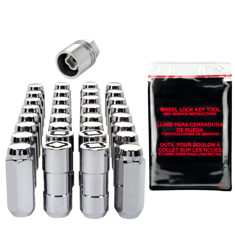 McGard 8 Lug Hex Install Kit w/Locks (Cone Seat Nut) M14X2.0 / 13/16 Hex / 2.25in. Length - Chrome 84805 84805 Photo - Primary