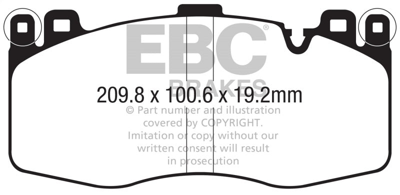 EBC 2015+ BMW X5M 4.4TT (F85) Yellowstuff Front Brake Pads DP42370R DP42370R Photo - Primary