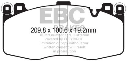 EBC 2015+ BMW X5M 4.4TT (F85) Yellowstuff Front Brake Pads DP42370R DP42370R Photo - Primary